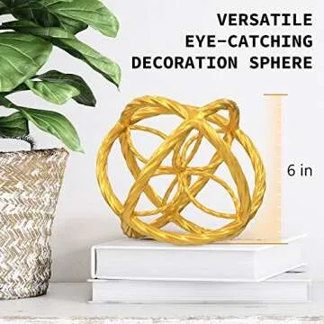 Everydecor Metal Decorative Sphere for Home Elegance