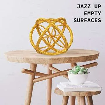 Everydecor Metal Decorative Sphere for Home Elegance
