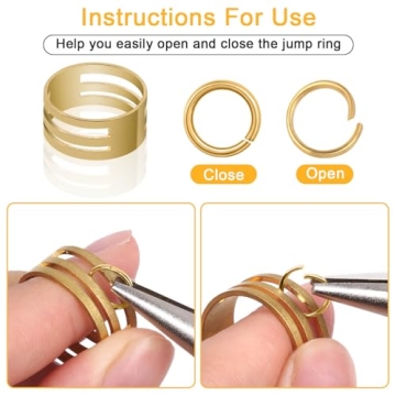 Anezus Jump Rings Jewelry Making Kit with Pliers (1200Pcs)