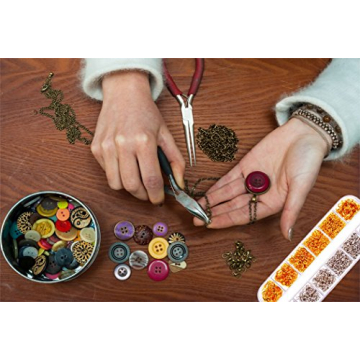 Anezus Jump Rings Jewelry Making Kit with Pliers (1200Pcs)