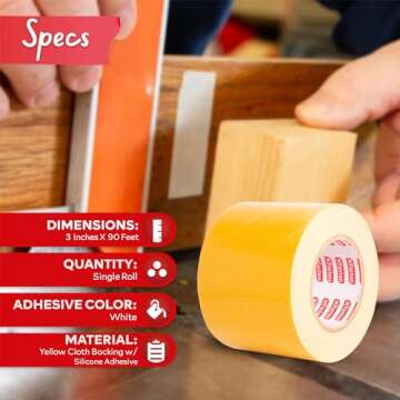 XFasten Double-Sided Woodworking Tape for Precise Projects