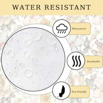 LUANTIANPAI Floral Shower Curtain for Bathroom Vintage Yellow Flower 150GSM Shower Curtains Country Bright Waterproof Fabric Bathroom Curtain with Hooks Modern Aesthetic, 72"×72"