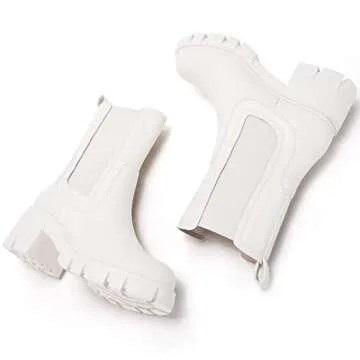 Stylish TINSTREE Mid Calf Chunky Heel Boots for Women