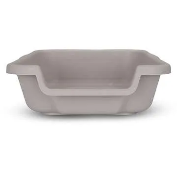 PuppyGoHere Small Gray Litter Box, Durable & Pet Safe, Open Top Entry, Comfortable for Dogs up to 6 lbs