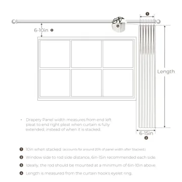 TWOPAGES Faux Linen Curtain Panel - Elegant Light Control
