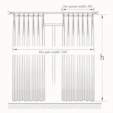 TWOPAGES Faux Linen Curtain Panel - Elegant Light Control