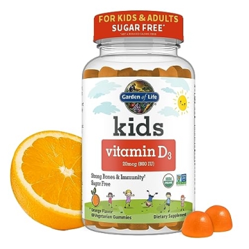 Kids Organic Vitamin D3 Gummies for Strong Bones & Immunity