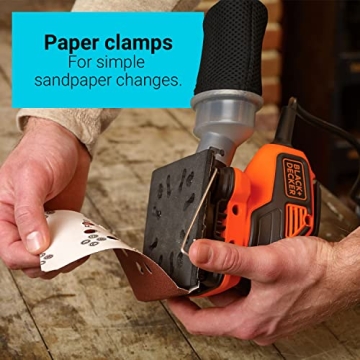 BLACK+DECKER 1/4 Sheet Electric Sander - High Performance