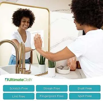 UltimateCloth Reusable Microfiber Cloth for All-Surface Cleaning, Eco-Friendly and Streak Free (2 Co...