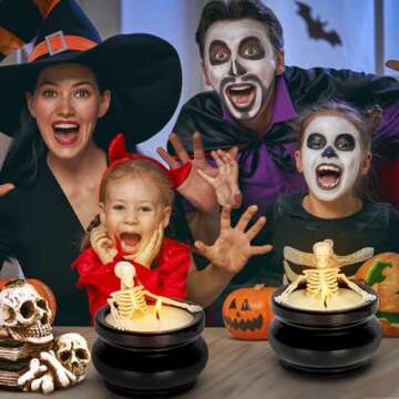 Halloween Candles - Skeleton Candle Halloween Decor, Gothic Farmhouse Vintage Skull Candle Decoratio...