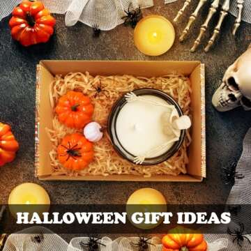 Halloween Candles - Skeleton Candle Halloween Decor, Gothic Farmhouse Vintage Skull Candle Decorations for Halloween Indoor Home Room Tables Party Supplies Favors, Spooky for Women Men