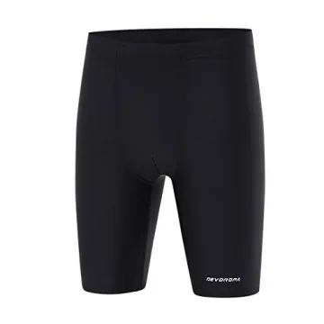 DEVOROPA Boys' Swim Jammers - Quick Dry Competitive Team Shorts, UPF 50+, Black L