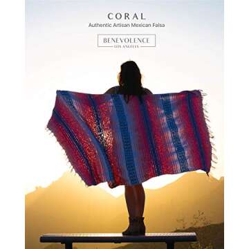 Benevolence LA Authentic Handwoven Mexican Blanket | Yoga Blankets, Outdoor, Picnic, Beach, Camping ...
