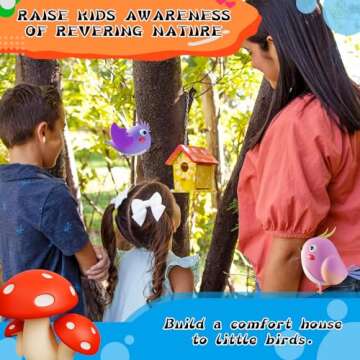 JAS WENAS DIY Birdhouse Craft Kit for Kids - 4 Pack DIY Bird House Kit Painting Puzzle DIY Wooden Assembly, Build and Paint Birdhouse, Wooden Arts and Crafts for Kids Girls Boys Ages 4-6 6-8