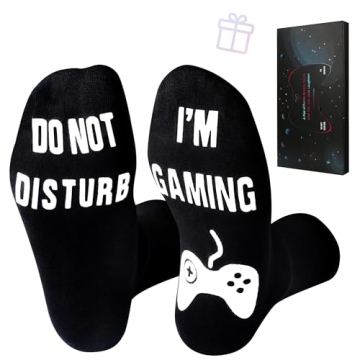 Do Not Disturb I'm Gaming Socks,Christmas Stocking Stuffers Gifts For Men,Gamer Birthday Gifts For T...