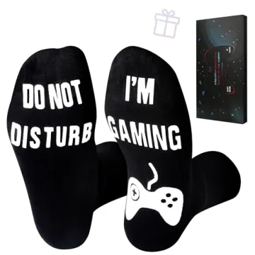 Do Not Disturb I'm Gaming Socks,Christmas Stocking Stuffers Gifts For Men,Gamer Birthday Gifts For T...