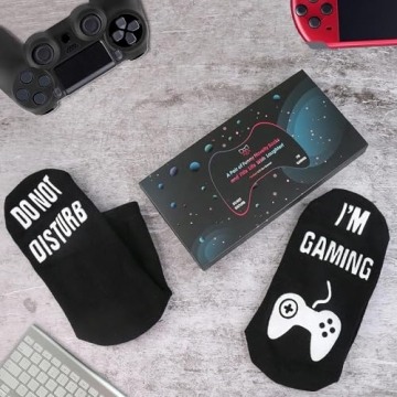 Do Not Disturb I'm Gaming Socks,Christmas Stocking Stuffers Gifts For Men,Gamer Birthday Gifts For Teen Boys,Fathers,Dad,Son
