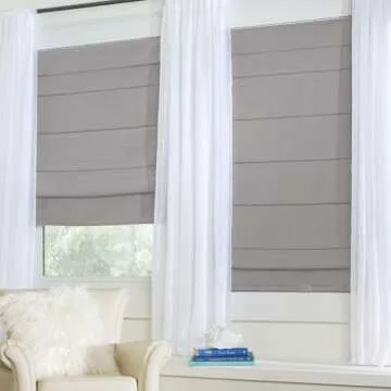 BrylaneHome Cordless Blackout Roman Shade for Comfort