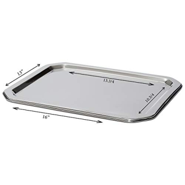 Bezrat Stainless Steel Serving Tray - Elegant and Durable