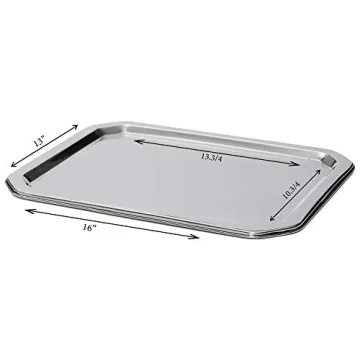 Bezrat Stainless Steel Serving Tray - Elegant and Durable