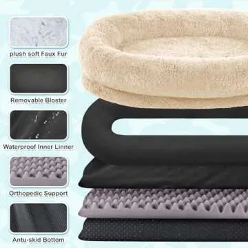 YAEM Human Sized Dog Bed for Cozy Cuddles and Naps