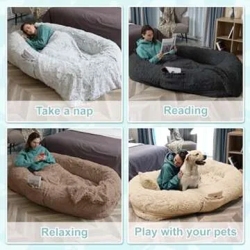 YAEM Human Sized Dog Bed for Cozy Cuddles and Naps