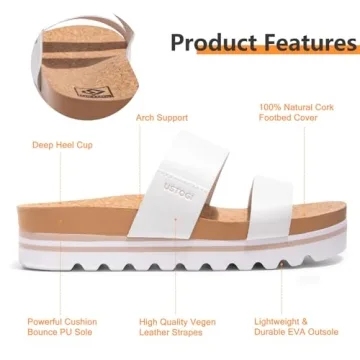 Comfortable Women's Arch Support Platform Sandals for Summer
