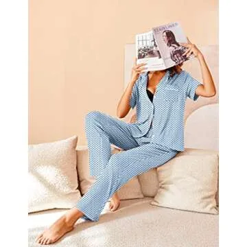 Avidlove Women's Soft Notch Collar Pajama Set
