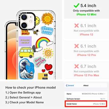 MOSNOVO Case for iPhone 12 Mini, [Buffertech 6.6ft Military-Grade Drop Protection] [Anti Peel Off Te...