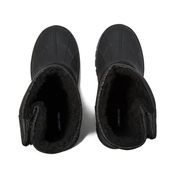 Lands' End Waterproof Kids Snow Boots - Insulated Warm Fleece Lined Winter Boots for Toddlers, Girls & Boys - Black, 5 Toddler