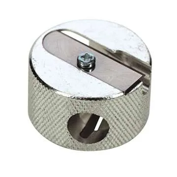 Beautique Round Metal Pencil Sharpener – Dual Opening, Clean Sharpening