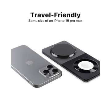 3 in 1 Wireless Charging Station for Apple Device: Fast Charging Station for iPhone and Watch with MagSafe, Foldable Charger Stand for iPhone 12-16 & iPhone 16 & iWatch & AirPods