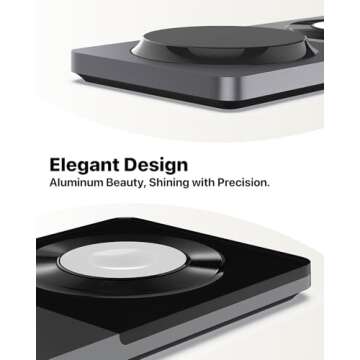 3 in 1 Wireless Charging Station for Apple Device: Fast Charging Station for iPhone and Watch with MagSafe, Foldable Charger Stand for iPhone 12-16 & iPhone 16 & iWatch & AirPods