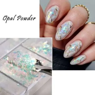 Holographic Nail Art Glitter Flakes for Iridescent Nails