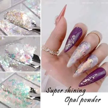 Holographic Nail Art Glitter Flakes for Iridescent Nails