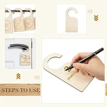 Patelai 25 Wooden Closet Dividers - Organizer Set with Marker