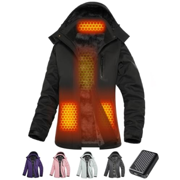 Women Graphene Heated Jacket Electric Warming Coat Winter Outdoor Sport Training Must Haves Camping ...
