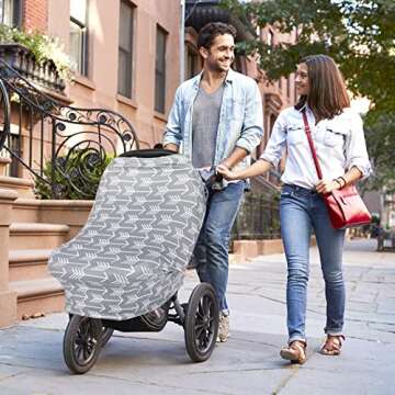 Yoofoss Nursing Cover Breastfeeding Scarf - Baby Car Seat Covers, Infant Stroller Cover, Carseat Can...