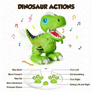 STEAM Life RC Robot Dinosaur Toys for Kids, Remote Control Smart Robot Pet for Age 3 4 5 6 7 8 Boys Girls, Interactive Hand Gesture Walking Dancing Robot, Kids Toys for Boy