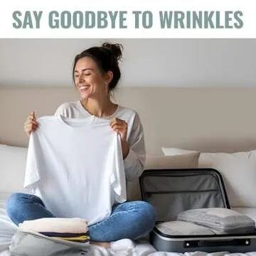 Aerotrunk Compression Packing Cubes for Travel - Luggage Organizer Bags - Double Zipper Packing Cubes for Suitcases (6-Pack, Grey)