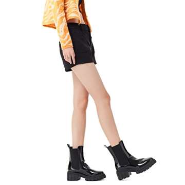 READYSALTED Women's Cleated Chunky Lug Sole Platform Chelsea Boots (KANDY)