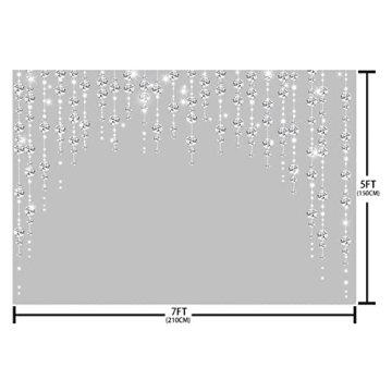 ABLIN 7x5ft Silver Photography Backdrop for Events