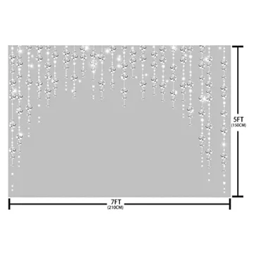 ABLIN 7x5ft Silver Photography Backdrop for Events