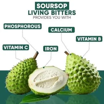 Herboganic Soursop Living Bitters Featured with Moringa Bitters for overall health and wellness |Pack of 2 |16 Oz Each……