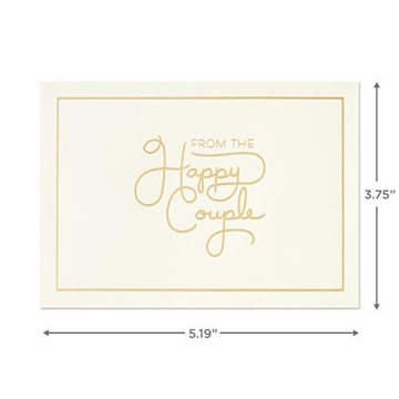 Hallmark Pack of 100 Wedding Thank You Cards (Happy Couple)