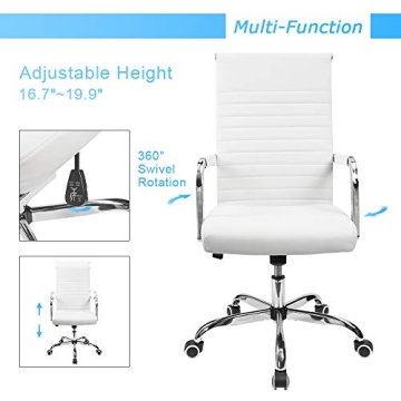 Furmax Executive PU Leather Desk Chair Adjustable Comfort