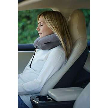 TRAVELREST Memory Foam Travel Pillow/Neck Pillow - Advanced Neck Support for Long Flights - Patented...