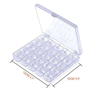 Paxcoo 25 Pcs Bobbins & Sewing Thread Set with Case