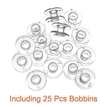 Paxcoo 25 Pcs Bobbins & Sewing Thread Set with Case
