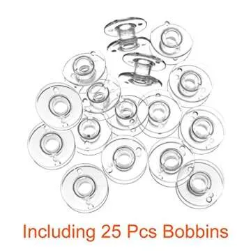 Paxcoo 25 Pcs Bobbins & Sewing Thread Set with Case